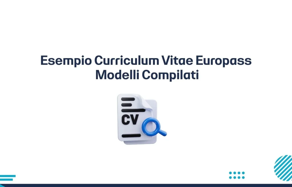 Esempio Curriculum Vitae Europass