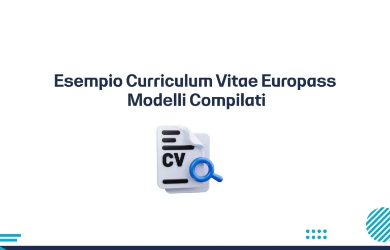 Esempio Curriculum Vitae Europass
