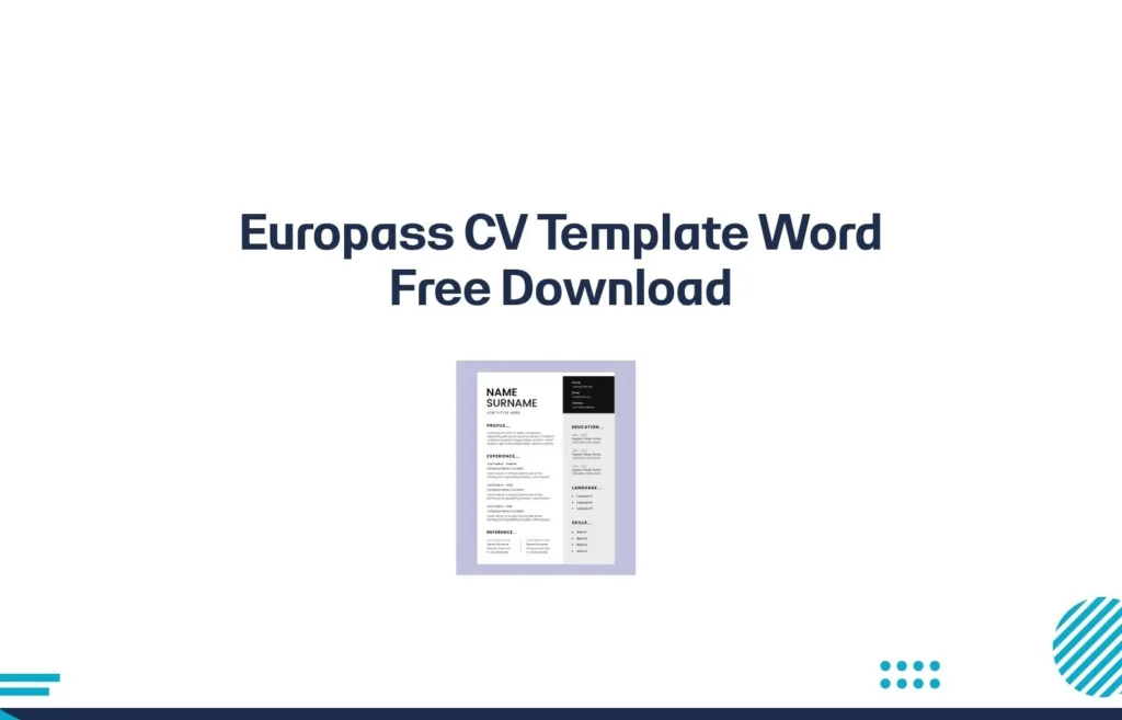 Europass CV Template Word