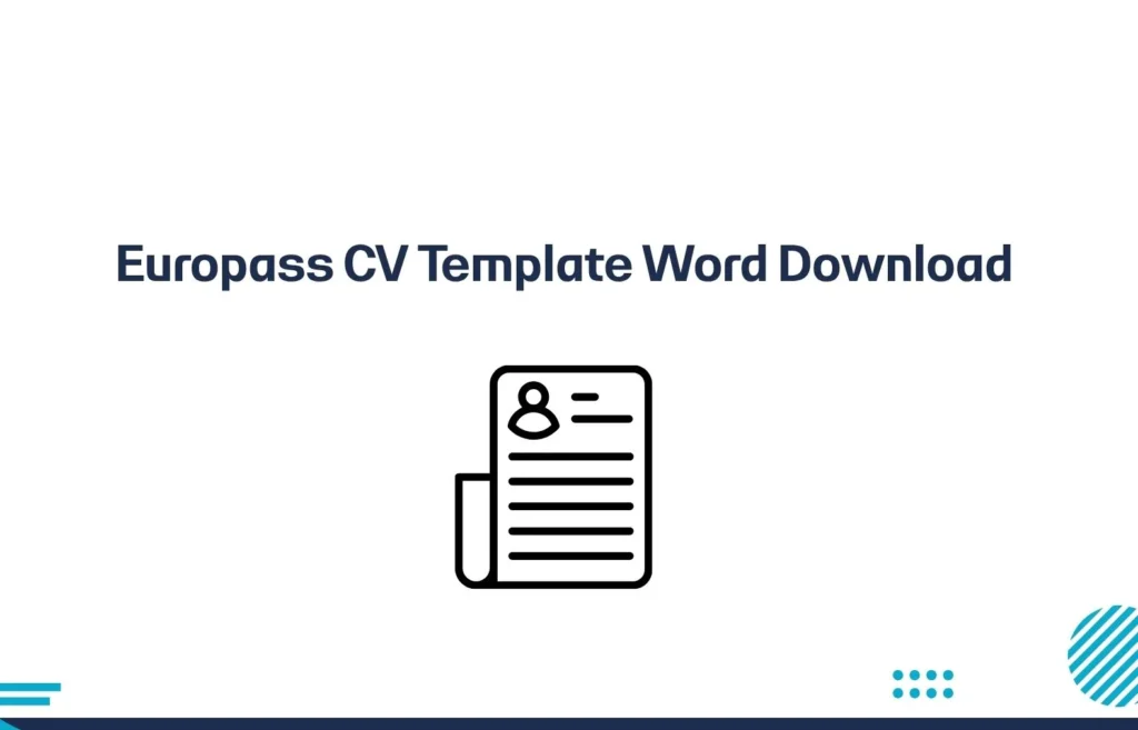 Europass CV Template Word Download